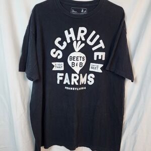 The Office Schrute Farms Beets B&B Black Graphic T-Shirt Mens 2X Ripple Junction